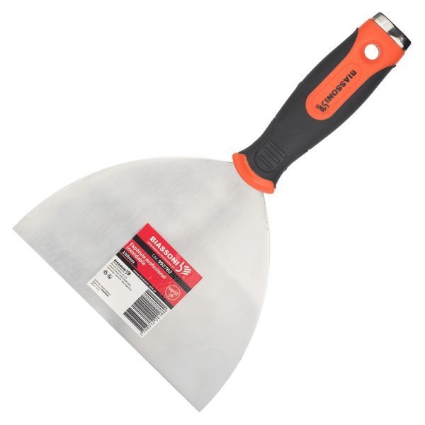 ESPATULA PROFESIONAL INOXIDABLE MANGO PLASTICO BICOMP. ERGO – 100 MM