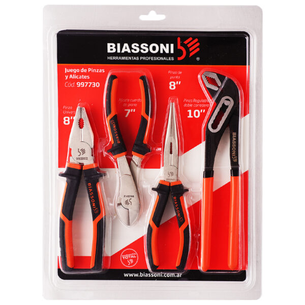SET DE PINZAS Y ALICATES – 4 PIEZAS