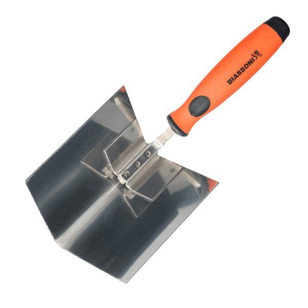 ESPÁTULA ESQUINERA INTERIOR INOXIDABLE – 75 X 75 MM