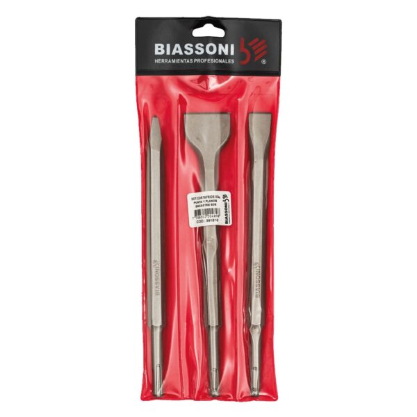 SET DE CORTAFRIOS X 3 PUNTA Y PLANOS C/ENCASTRE SDS