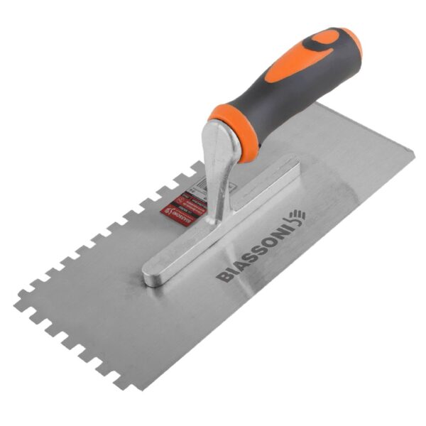 LLANA DENTADA DE ACERO INOXIDABLE – MANGO BICOMPONENTE – 300X120 MM – 10X10 MM