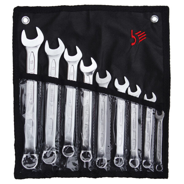 SET DE LLAVES COMBINADAS – MM – ORGANIZADOR ENROLLABLE – 9 PZAS