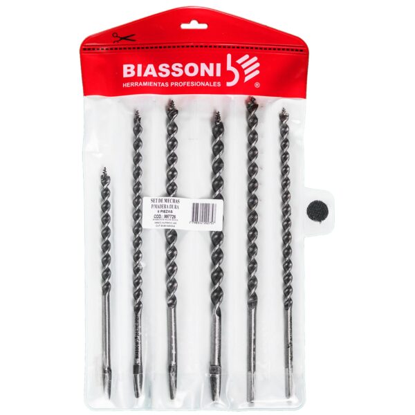 SET DE MECHAS PARA MADERA DURA – 6 PIEZAS
