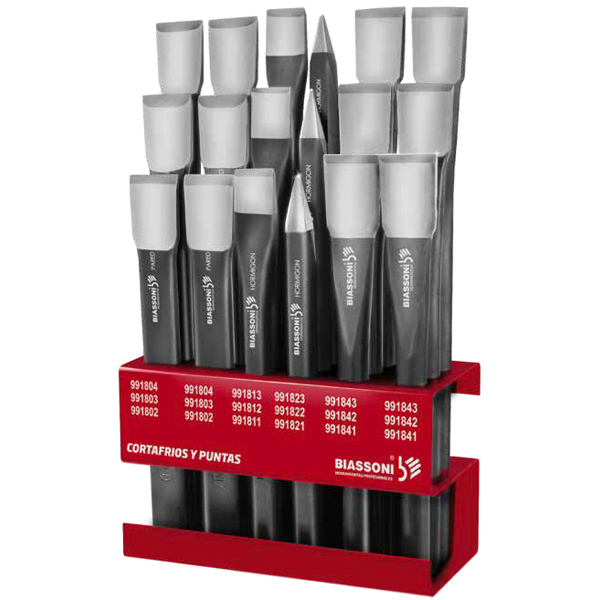 EXHIBIDOR DE CORTAFRÍOS Y PUNTAS – CAPACIDAD: 21 PRODUCTOS